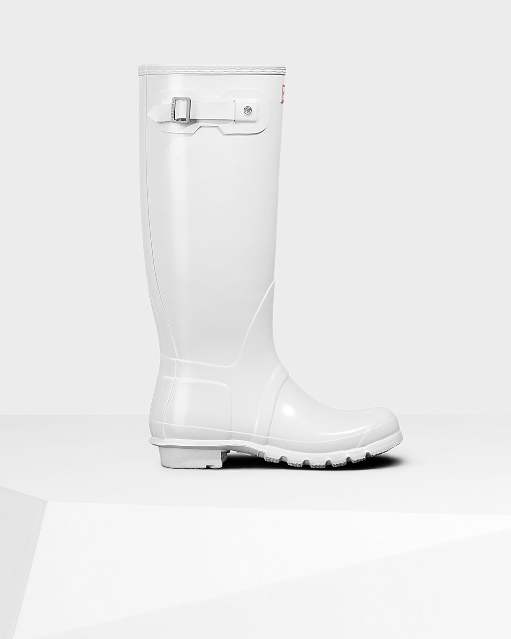 Galochas Altas Hunter Feminina Branco - Original Gloss - 65CGMTQUB